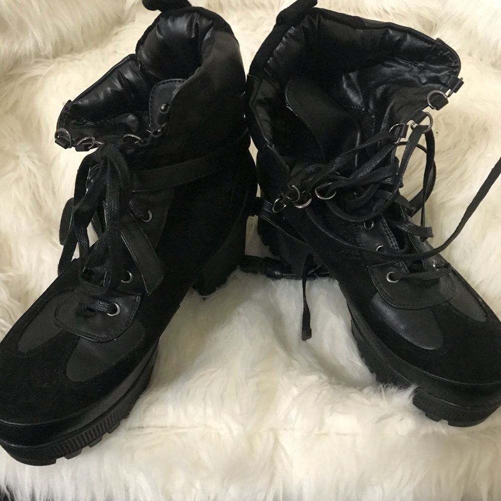 Black ankle boots